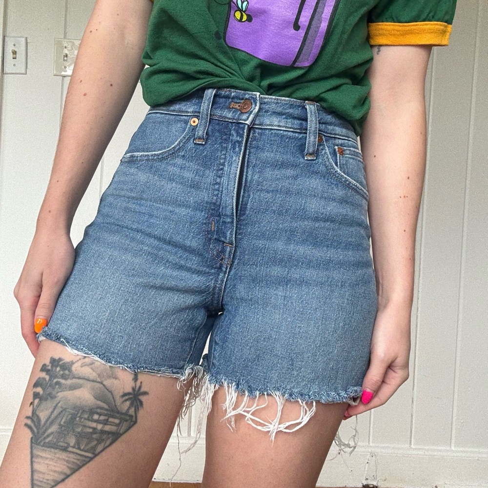 Madewell high rise denim shorts